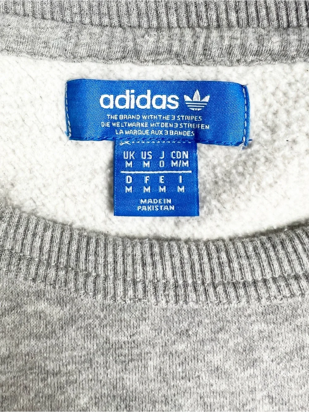 Adidas‎ Originals Trefoil Crewneck Heather Grey Pullover Sweatshirt Size Medium